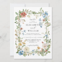 Fleur sauvage Boho Mariage aquarelle