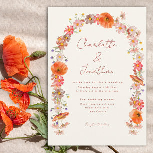 Invitation Fleur sauvage Boho Mariage de automne