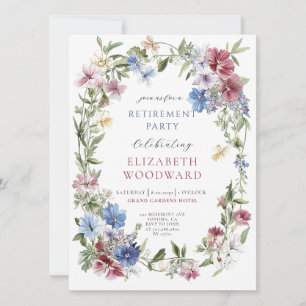 Invitation Fleur sauvage Boho Watercolor Wreath RetiParty