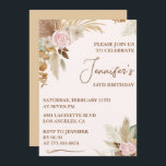 Invitation Fleur sauvage Boho Whimsy Super 34e anniversaire<br><div class="desc">Boho Fleur sauvage Super Whimsy 34e anniversaire Invitation aquarelle</div>