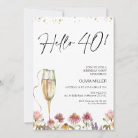 Fleur sauvage Bonjour 40 Anniversaire