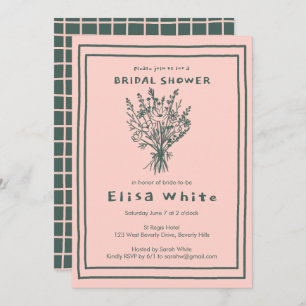 Invitation Fleur sauvage Bouquet Rustique Whimsical Fête des