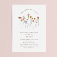 Fleur sauvage coloré Douzième fête d'anniversaire