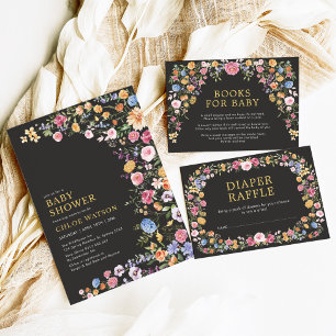 Invitation Fleur sauvage coloré Fiesta Garden Baby shower