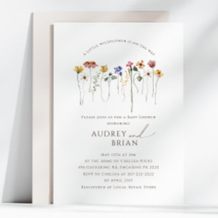 Invitation Fleur sauvage Colorée Sur Le Chemin Couples Baby s
