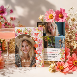 Invitation Fleur Sauvage Coquette Audacieuse Photo de Remise 