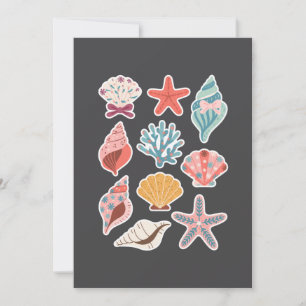 Invitation Fleur sauvage Coquillage Clam Vibes estivales Flor