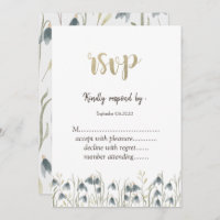 Fleur sauvage d'aquarelle Snowdrops RSVP
