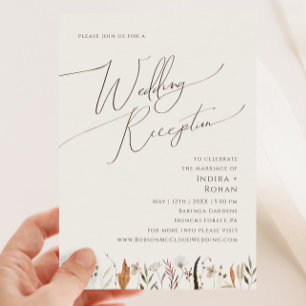 Invitation Fleur sauvage d'automne Boho   Accueil Mariage Bei