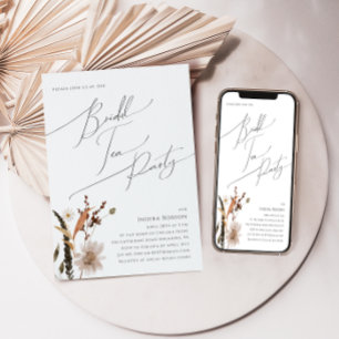 Invitation Fleur sauvage d'automne Boho Tea Party