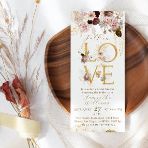 Invitation Fleur sauvage d'automne Fête des mariées Florale o