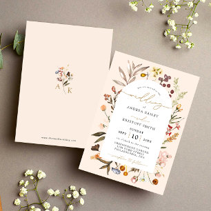 Invitation Fleur sauvage d'automne simple Boho Garden Arch Ma