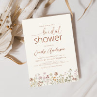 Invitation Fleur sauvage de Boho moderne douche nu