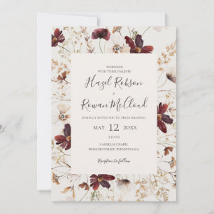 Invitation Fleur sauvage de Cuivre Bourgogne   Beige Tout en 