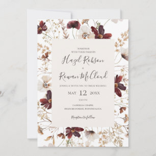 Invitation Fleur sauvage de Cuivre Bourgogne   Tout en un Mar