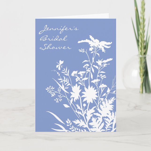 Invitation fleur sauvage de douche nuptiale - Cart (Devant)