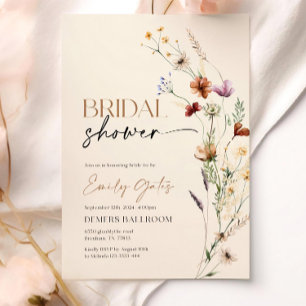 Invitation fleur sauvage de douche nuptiale, Flora