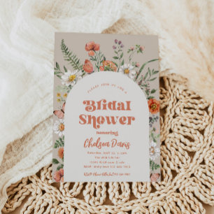 Invitation fleur sauvage de douche nuptiale   Mari