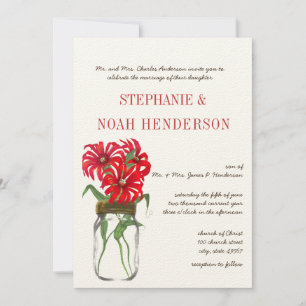 Invitation Fleur sauvage de la montagne des Andes Mariage Mas