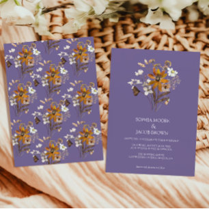 Invitation Fleur sauvage de lavande Mariage de automne Boho