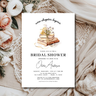 Invitation Fleur sauvage de livre Nouveau chapitre commence F