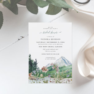 Invitation Fleur sauvage de montagne rustique   Fête des mari