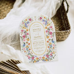 Invitation Fleur sauvage de printemps doux Meadow Garden Arch<br><div class="desc">Impressionnez vos invités avec cette invitation de mariage classe. Le design gai présente des fleurs sauvages colorés d'aquarelle mélangés à des feuillages verdoyants. Utilisez les champs de texte pour personnaliser la carte avec votre propre libellé et détails. Si vous souhaitez modifier le style de police, la couleur ou le placement...</div>