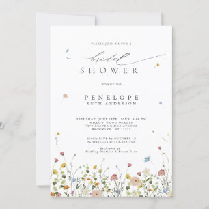 Invitation Fleur sauvage de printemps Jardin Floral Chic Fête