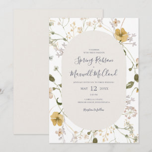 Invitation Fleur sauvage de printemps Mariage Décontracté b