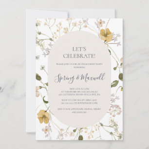 Invitation Fleur sauvage de printemps   White Fêtons Invitati