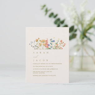 Invitation Fleur sauvage d'été Boho Mariage