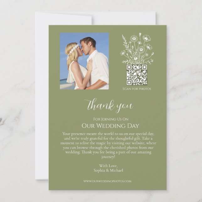 Invitation Fleur sauvage Elegance-Mariage Merci- (Devant)