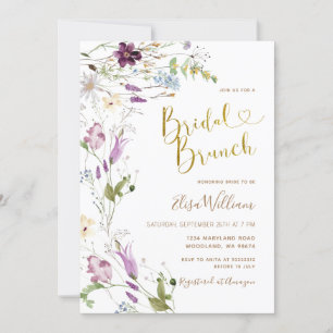 Invitation Fleur sauvage Elegant Bridal Brunch
