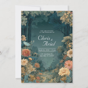 Invitation Fleur sauvage Enchanté Mariage Twilight