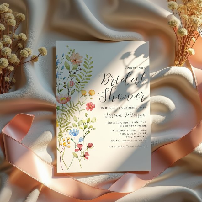 Invitation Fleur sauvage et verdure Boho Garden Fête des mari (Créateur téléchargé)