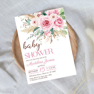 Invitation fleur sauvage Floral Baby shower