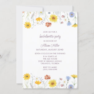 Invitation Fleur sauvage Floral Bachelorette