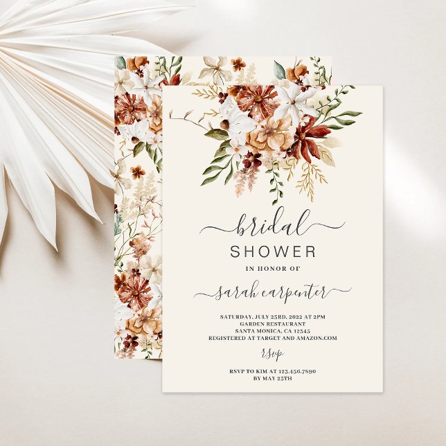 Invitation fleur sauvage Floral Bridal Douche (Créateur téléchargé)