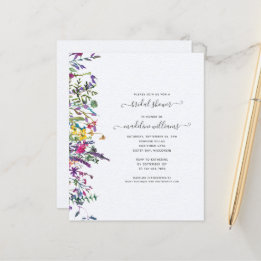 Invitation Fleur sauvage Florale de douche nuptial