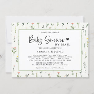 Invitation Fleur sauvage Garden Baby shower par mail Invitati