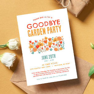Invitation Fleur sauvage Garden Graduation Va Away Party