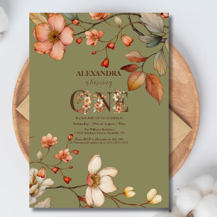 Invitation Fleur sauvage Garden Party 1er anniversaire
