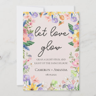 Invitation Fleur sauvage Laisser l'amour Lumineuse Mariage Ca