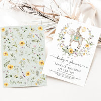 Fleur sauvage Lambe Bunny Balloon Baby shower neut