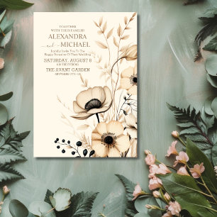 Invitation Fleur sauvage Mariage Boho Pays Floral