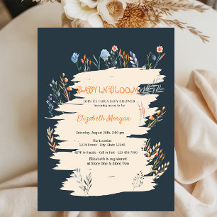 Invitation Fleur sauvage Meadow Baby dans le Baby shower en f
