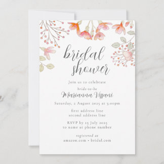 Invitation Fleur sauvage Messy Bridal Shower