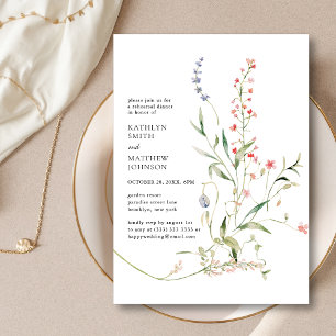 Invitation Fleur sauvage Moderne Jardin Floral Répétition Dîn