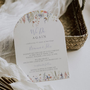 Invitation Fleur sauvage multicolore Nous Réfléchissons Au Re