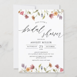 Invitation Fleur sauvage nuptiale de jardin de pri